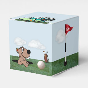 Caixa w/Ball do favor do Gopher & do golfe,