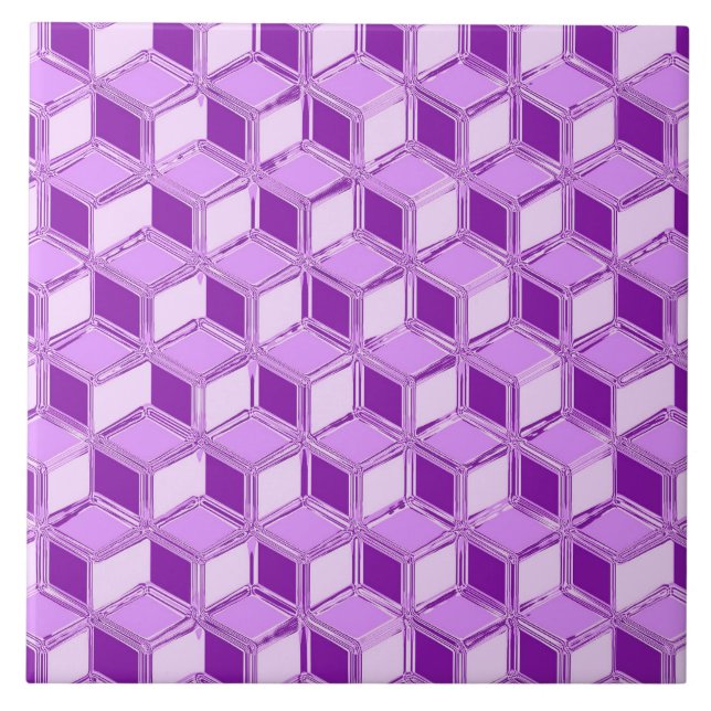 Caixas 3d cromo - violeta roxa (Frente)