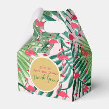 Caixas com Cumeeira Personalizadas Flamingos Folha