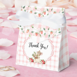 Caixas de Chá de fraldas de Rato Gingham Rosa