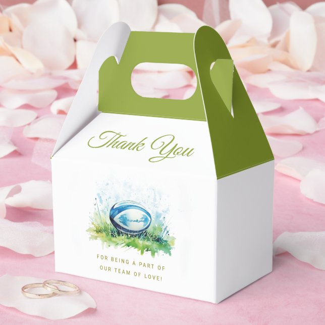 Caixas de Chá de fraldas de Rugby Elegante (Casamento)