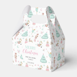 Caixas de doces de Natal de pastel rosa