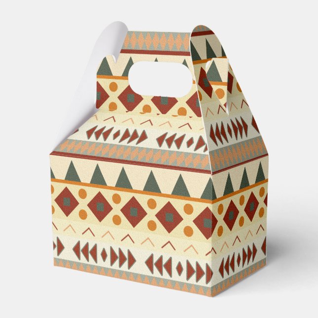 Caixas de Favor Boho Tribal para Chás de Bebê (Frente)