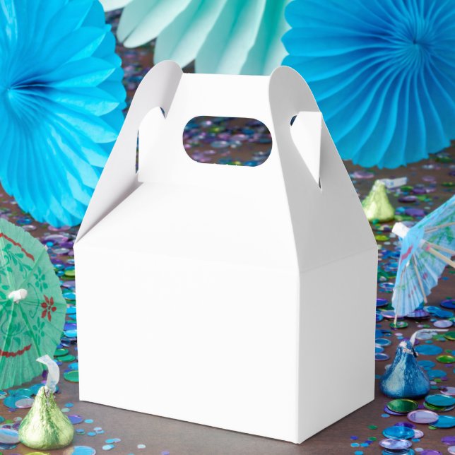Caixas de Favor Branco Personalizadas – Gable 4x2. (Festa)