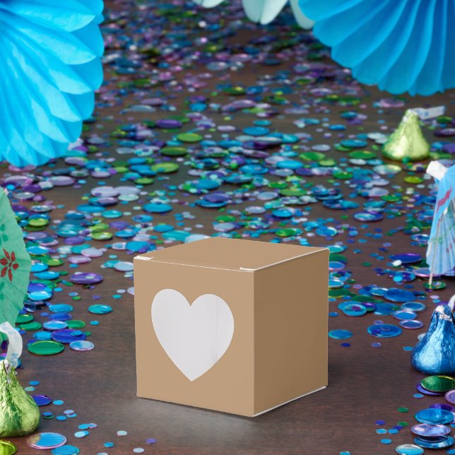 Caixas de Favor Brown Paper – Estilo Coração 2x2x2 (Festa)
