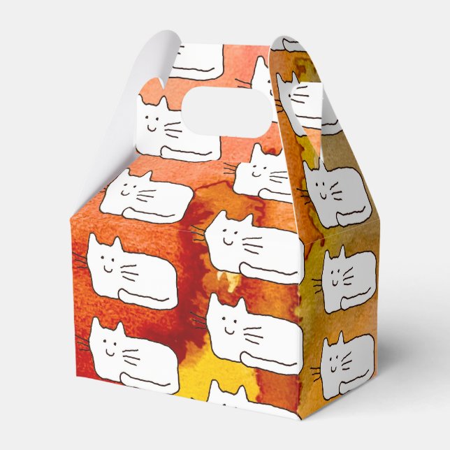 Caixas de Favor com Desenho de Linha de Gatos de D (Frente)