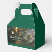 caixas de favor com design de Natal