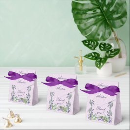 Caixas de Favor com Moldura Floral Roxa