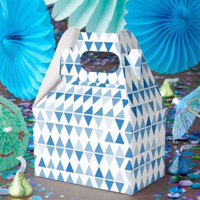 Caixas de Favor com Padrão de Triângulo Azul – Fes (Festa)