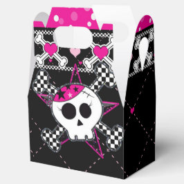 Caixas de Favor de Aniversário Caveira e Corações