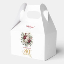 Caixas de Favor de Aniversário de 80 anos Refined