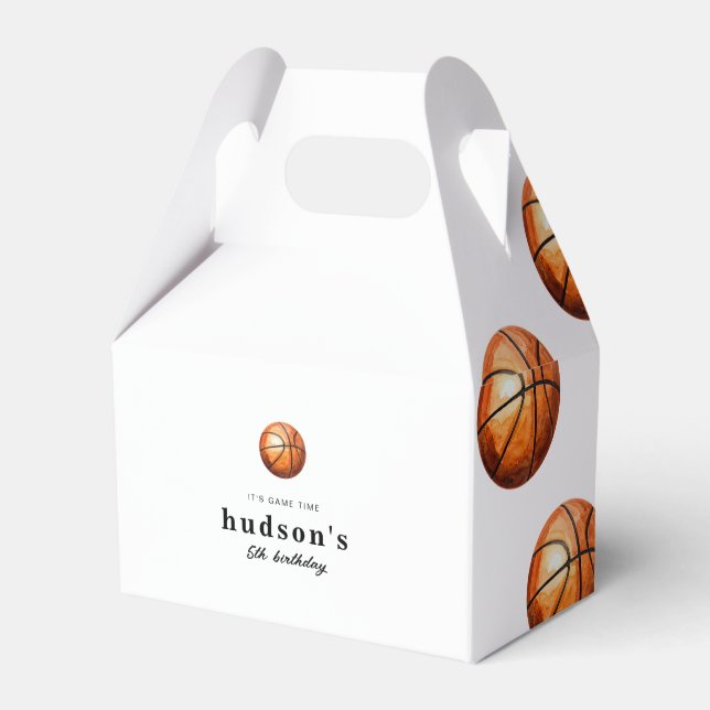 Caixas de Favor de Aniversário de Basquetebol (Frente)