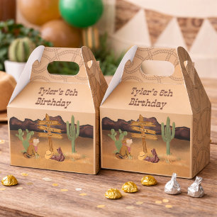 Caixas de Favor de Aniversário de Crianças do Cowb