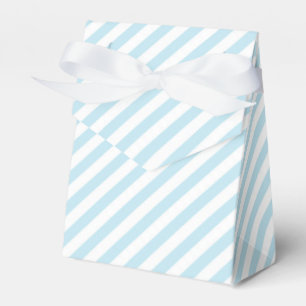 Caixas de Favor de Azul Pó Listrado para Casamento