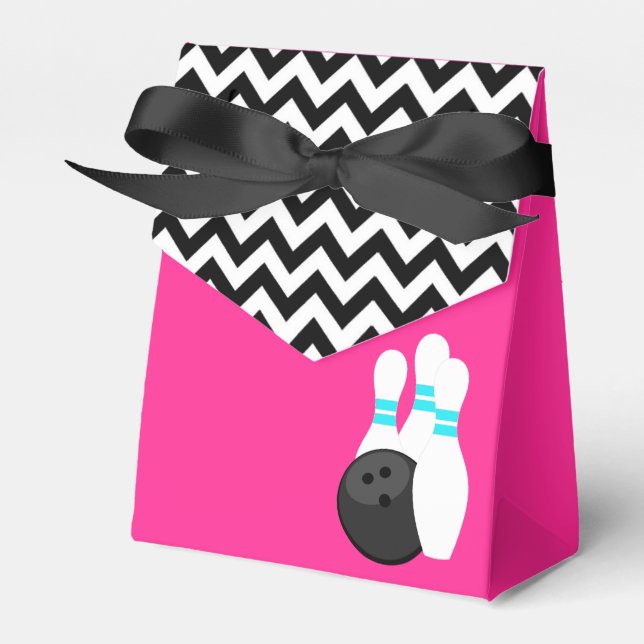 Caixas de Favor de Boliche Neon Chevron (Frente)