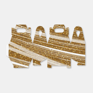Caixas de Favor de Brilho Dourado & Faísca Branca