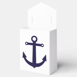Caixas de Favor de Casamento Azul Naval Âncora Náu