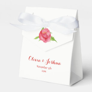 Caixas de Favor de Casamento de Flor com Aquarela