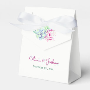 Caixas De Favor De Casamento De Flor De Aquarela C