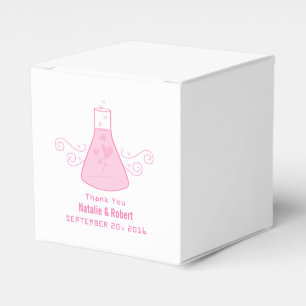 Caixas de Favor de Casamento de Química Suave Rosa