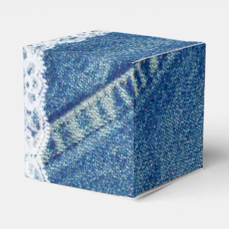Caixas de Favor de Casamento Impressas Denim & Lac