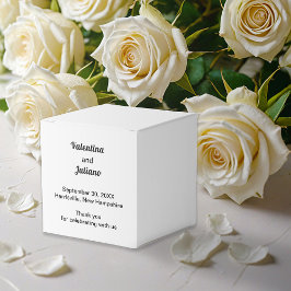 Caixas de Favor de Casamento Preto e Branco