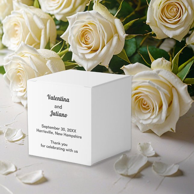 Caixas de Favor de Casamento Preto e Branco (Black and white wedding favor box)