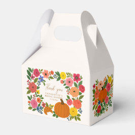 Caixas de Favor de Chás de Noiva Florais de Abóbor