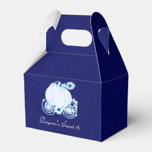 Caixas de Favor de Cinderela Carruagem Azul Real