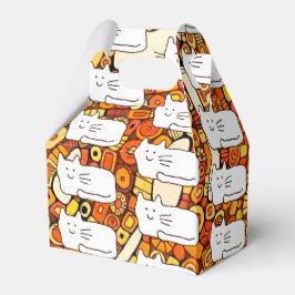Caixas de Favor de Desenho de Linha de Gatos de De