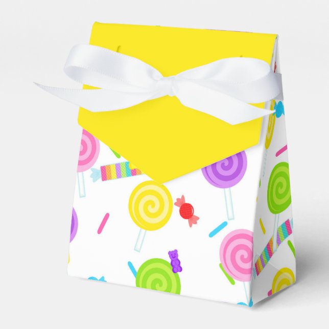 Caixas de Favor de Doce Amarelo (Frente)