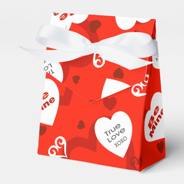 Caixas de Favor de Festa Be Mine Hearts do Dia dos (Frente)