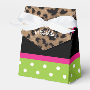 Caixas de Favor de Festa de Aniversário Chic Safar