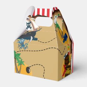 Caixas de Favor de Festa de Aniversário com Mapa d