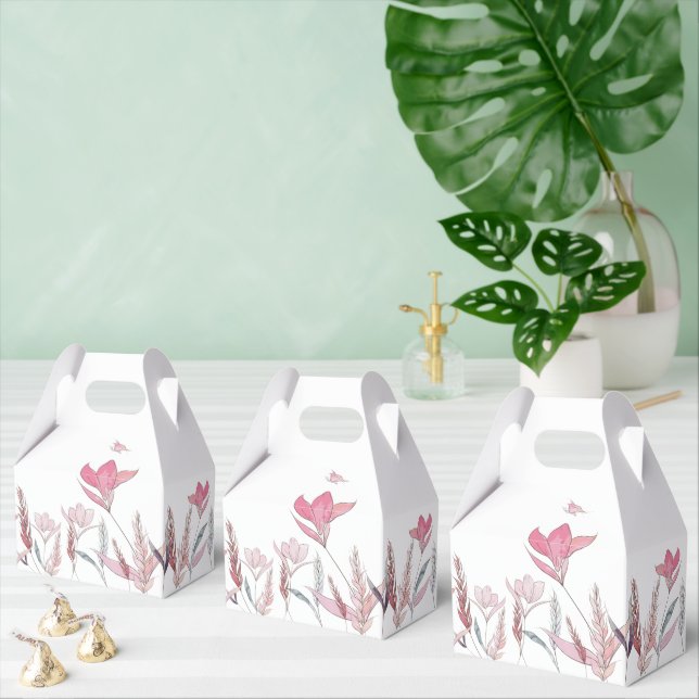 Caixas de Favor de Flores em Aquarela – Floral Ele (Múltiplo)