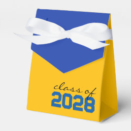 Caixas de Favor de Graduação Amarelo Azul & Dourad