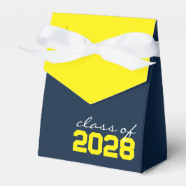 Caixas de Favor de Graduação Azul Marinho e Amarel