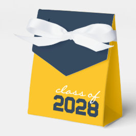 Caixas de Favor de Graduação Azul Marinho e Dourad