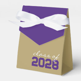 Caixas de Favor de Graduação Dourado & Roxo