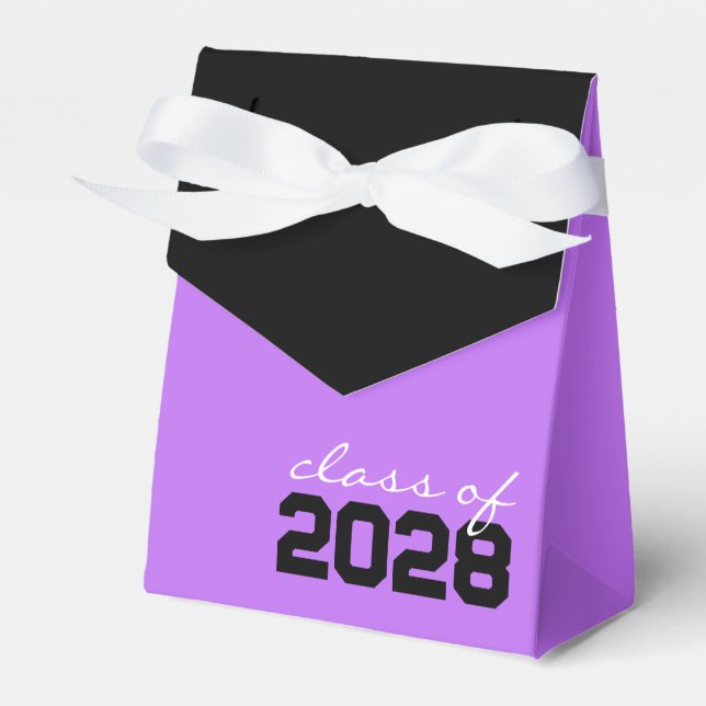 Caixas de Favor de Graduação Roxo e Preto (Frente)