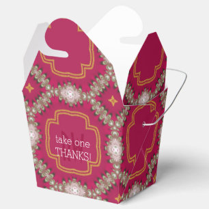 Caixas de Favor de Levar do Leste Dourado Vermelho