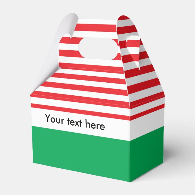Caixas de Favor de Natal Vermelho Branco Verde (Frente)