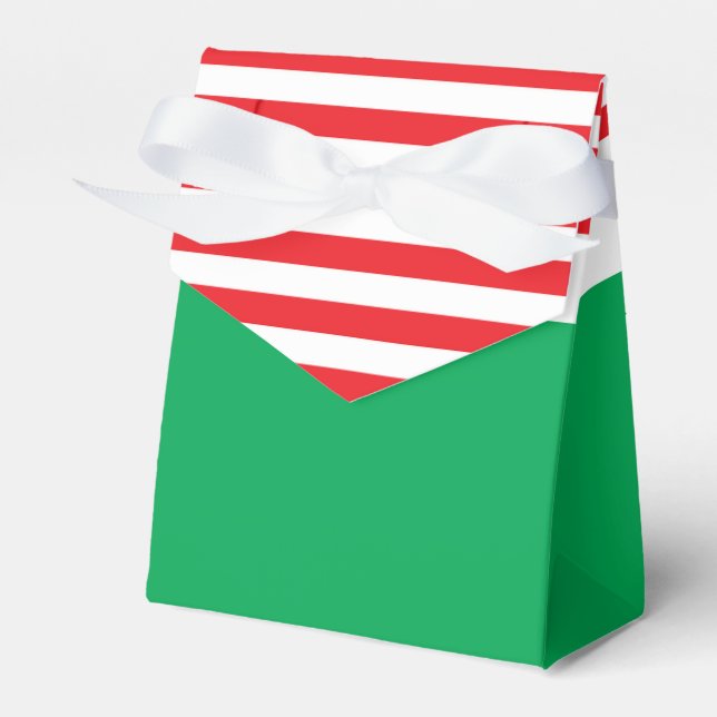 Caixas de Favor de Natal Vermelho Branco Verde par (Frente)