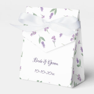 Caixas de Favor de Noiva com Arco Floral de Lilás