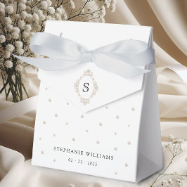 Caixas de Favor de Noiva Pérolas Brancas