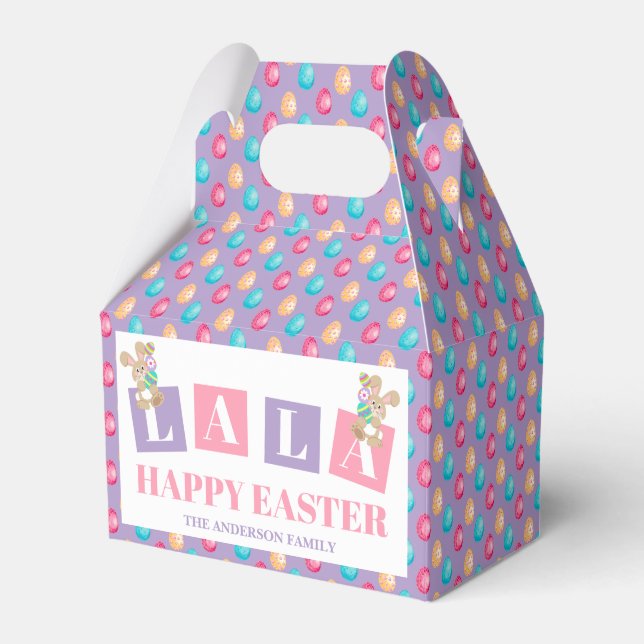Caixas de Favor de Páscoa do Coelho La La Easter (Frente)