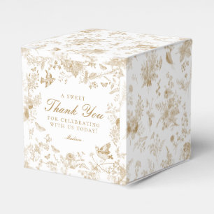 Caixas De Favor De Sobremesa Floral Toile De Jouy 