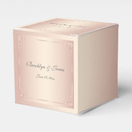 Caixas de Favor do Casamento de Blush Elegante