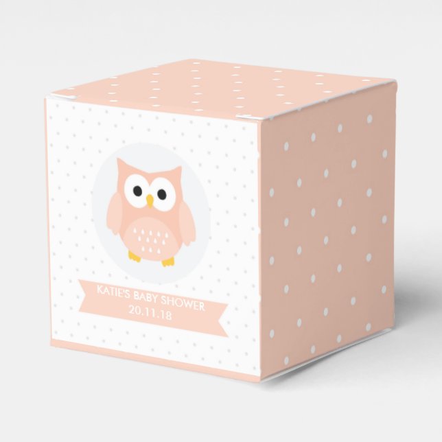 Caixas de Favor do Chá de fraldas Owl (Frente)