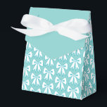 Caixas de Favor Elegantes Aqua com Laço<br><div class="desc">O design é de arte original.</div>
